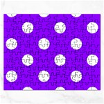 Polka Dots - White on Violet Jigsaw Puzzle (Rectangular)