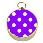 Polka Dots - White on Violet Gold Compass