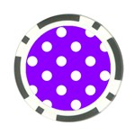 Polka Dots - White on Violet Poker Chip Card Guard