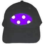 Polka Dots - White on Violet Black Cap
