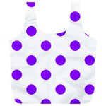 Polka Dots - Violet on White Full Print Recycle Bag (XL)