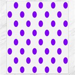 Polka Dots - Violet on White Canvas 8  x 10 