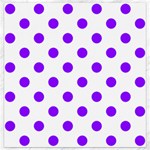 Polka Dots - Violet on White Canvas 12  x 12 