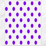 Polka Dots - Violet on White Canvas 16  x 20 