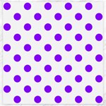 Polka Dots - Violet on White Canvas 20  x 20 