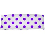 Polka Dots - Violet on White Body Pillow Case (Dakimakura) (One Side)