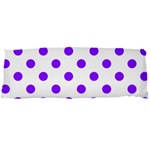 Polka Dots - Violet on White Body Pillow Case Dakimakura (Two Sides)