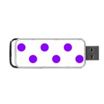 Polka Dots - Violet on White Portable USB Flash (Two Sides)