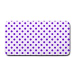 Polka Dots - Violet on White Medium Bar Mat