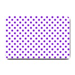 Polka Dots - Violet on White Small Doormat