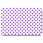 Polka Dots - Violet on White Large Doormat