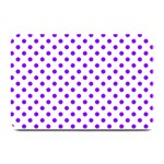 Polka Dots - Violet on White Plate Mat