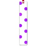 Polka Dots - Violet on White Large Book Mark