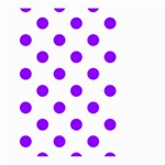 Polka Dots - Violet on White Large Garden Flag (Two Sides)