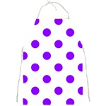 Polka Dots - Violet on White Full Print Apron