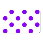 Polka Dots - Violet on White Magnet (Rectangular)