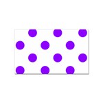 Polka Dots - Violet on White Sticker Rectangular (100 pack)