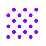 Polka Dots - Violet on White Greeting Card 5  x 7 