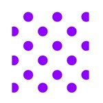 Polka Dots - Violet on White Greeting Card 4.5  x 6 