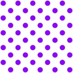 Polka Dots - Violet on White ScrapBook Page 12  x 12 