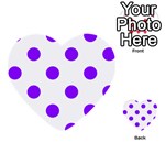 Polka Dots - Violet on White Multi-purpose Cards (Heart)