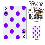 Polka Dots - Violet on White Playing Cards 54 Designs