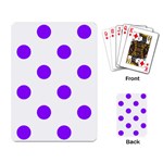 Polka Dots - Violet on White Playing Cards Single Design