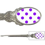 Polka Dots - Violet on White Letter Opener