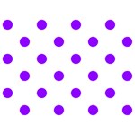 Polka Dots - Violet on White Birthday Cake 3D Greeting Card (7x5)