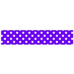 Polka Dots - White on Indigo Violet Flano Scarf (Small)