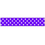 Polka Dots - White on Indigo Violet Flano Scarf (Large)