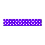 Polka Dots - White on Indigo Violet Flano Scarf (Mini)