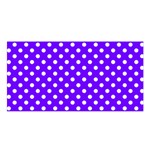 Polka Dots - White on Indigo Violet Satin Shawl
