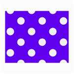 Polka Dots - White on Indigo Violet Small Glasses Cloth (2 Sides)