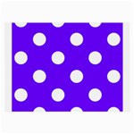 Polka Dots - White on Indigo Violet Large Glasses Cloth