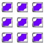 Polka Dots - White on Indigo Violet Mega Link Italian Charm (9 pack)