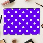Polka Dots - White on Indigo Violet Cosmetic Bag (XL)