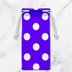 Polka Dots - White on Indigo Violet Jewelry Bag