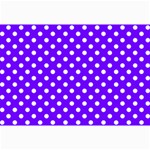 Polka Dots - White on Indigo Violet Collage 12  x 18 