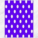 Polka Dots - White on Indigo Violet Canvas 12  x 16 