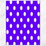 Polka Dots - White on Indigo Violet Canvas 18  x 24 