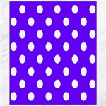 Polka Dots - White on Indigo Violet Canvas 20  x 24 