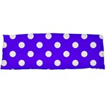 Polka Dots - White on Indigo Violet Body Pillow Case (Dakimakura) (One Side)