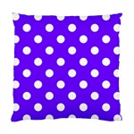 Polka Dots - White on Indigo Violet Standard Cushion Case (One Side)