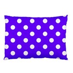 Polka Dots - White on Indigo Violet Pillow Case (Two Sides)