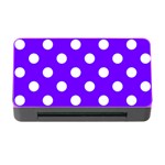Polka Dots - White on Indigo Violet Memory Card Reader with CF