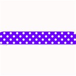 Polka Dots - White on Indigo Violet Small Bar Mat