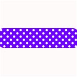 Polka Dots - White on Indigo Violet Medium Bar Mat