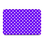 Polka Dots - White on Indigo Violet Plate Mat