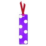 Polka Dots - White on Indigo Violet Small Book Mark
